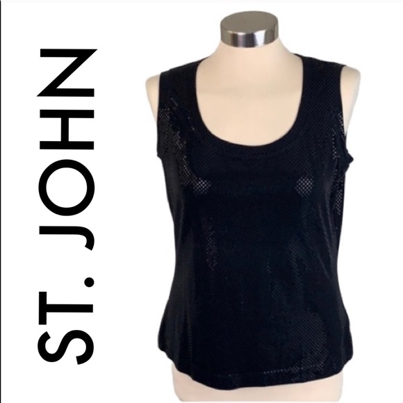 St. John Tops - 👑 ST. JOHN CAVIAR SEQUIN TOP 💯AUTHENTIC